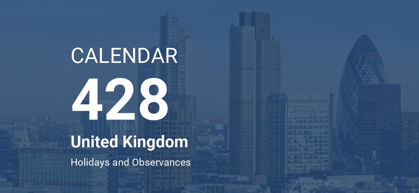Year 428 Calendar United Kingdom